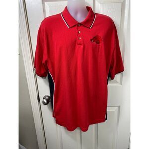 Arkansas Razorback Spike Sports Men's XL Performance Red Polo Athletic Quick Dry